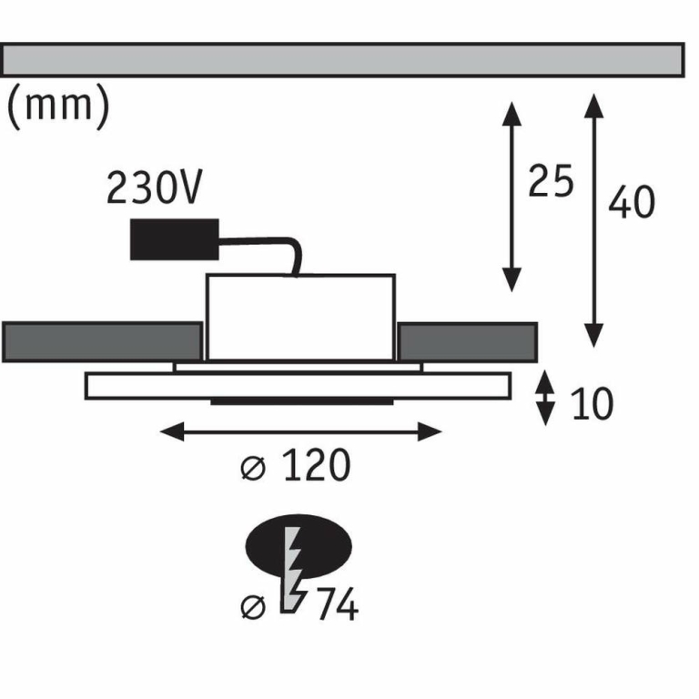 Paulmann Einbauleuchte LED Whirl rund 5,5W Alu Satin