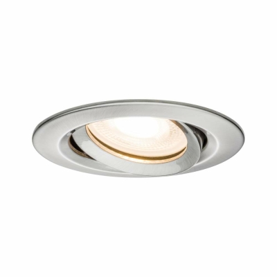 Paulmann LED Einbauleuchte Nova Plus schwenkbar IP65 rund 93mm GU5,3 / GU10 dimmbar Eisen gebürstet