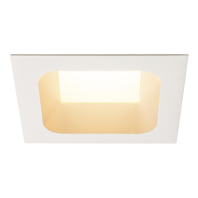 SLV VERLUX, Einbauleuchte, LED, 3000K, mattweiß, L/B/T 19/19/10 cm, 28W