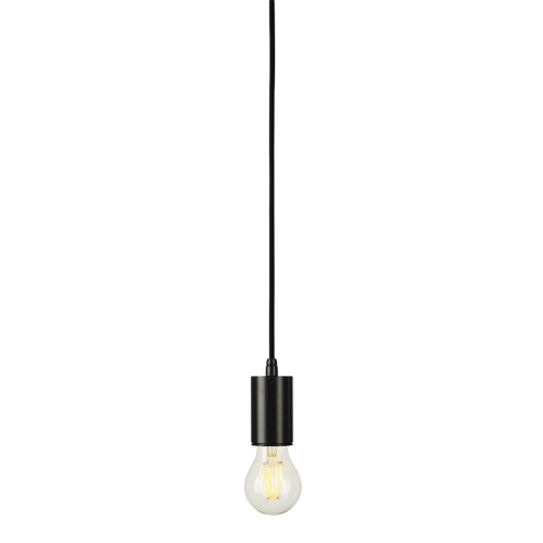 SLV FITU, Pendelleuchte, A60, rund, schwarz, 5m Kabel mit offenem Kabelende, max. 60W