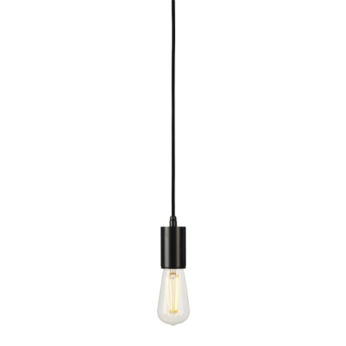 SLV FITU, Pendelleuchte, A60, rund, schwarz, 5m Kabel mit offenem Kabelende, max. 60W