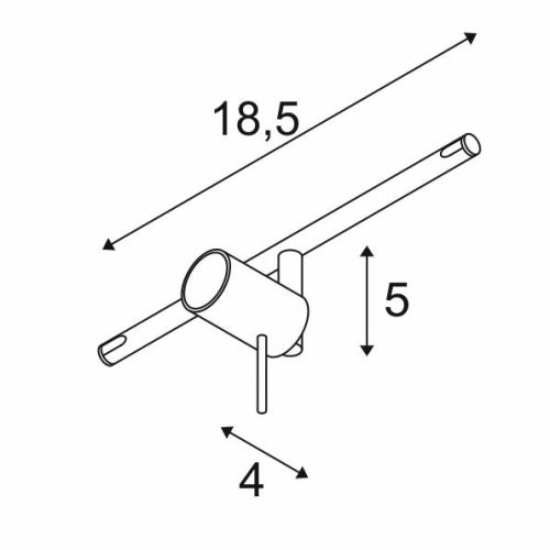 SLV SYROS Seilleuchte chrom schwenkbar für TENSEO Niedervolt-Seilsystem QR-C51