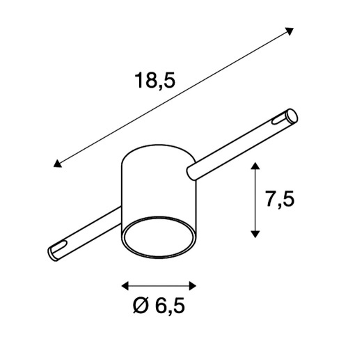 SLV COMET Seilleuchte chrom teilsaniertes Glas für TENSEO Niedervolt-Seilsystem QR-C51