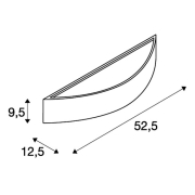PLASTRA, Wandleuchte, LED, 3000K, gewölbt, up/down, weißer Gips, dimmbar