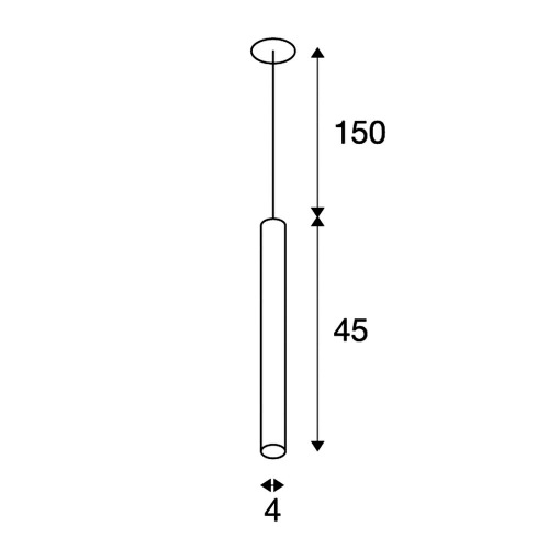 SLV HELIA 45, Pendelleuchte, LED, 3000K, rund, weiß, flache Rosette, 9W