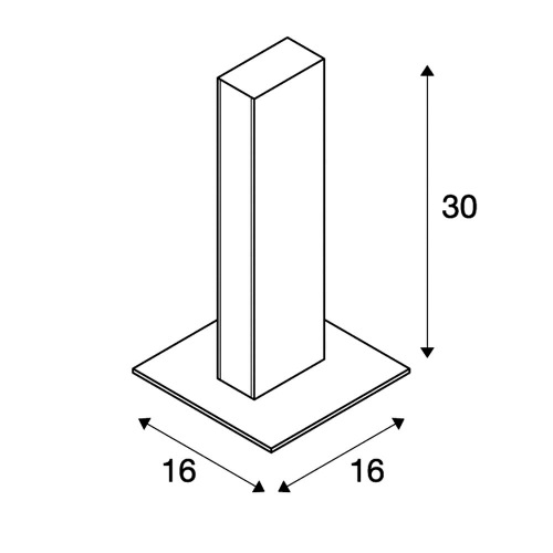 SLV H-POL, Wege- und Standleuchte, zweiflammig, LED, 3000K, anthrazit, L/B/H 16,5/16,5/36 cm