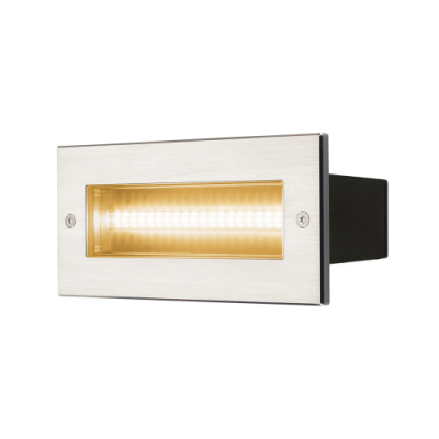 SLV BRICK, Outdoor Wandeinbauleuchte, LED, 3000K, edelstahl, IP67, 230V, 950lm 10W