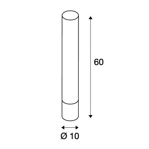 LIGHT PIPE, Wege- und Standleuchte, LED, 2700K, weiß, Ø/H 10/60 cm