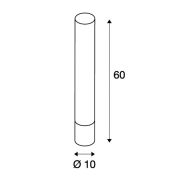 LIGHT PIPE, Wege- und Standleuchte, LED, 2700K, weiß, Ø/H 10/60 cm