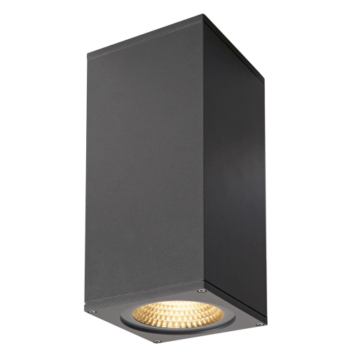 SLV BIG THEO WALL, Outdoor Wandleuchte, zweiflammig, LED, 3000K, Flood up/down, anthrazit, B/H/T 13/27,5/13,5 cm