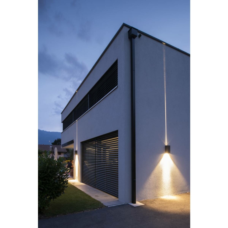 SLV BIG THEO WALL, Outdoor Wandleuchte, zweiflammig, LED, 3000K, Flood up/Beam down, anthrazit, B/H/T 13/29/13,5 cm
