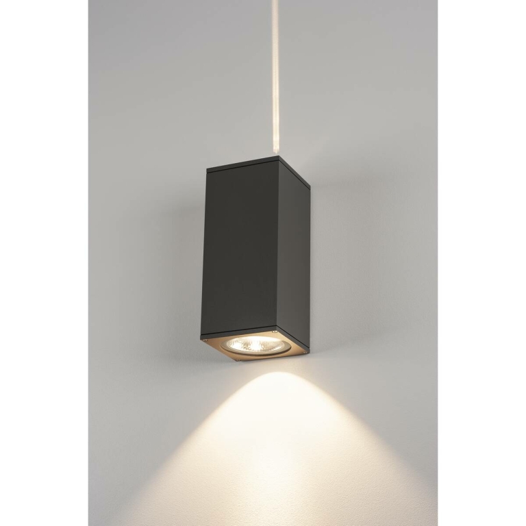 SLV BIG THEO WALL, Outdoor Wandleuchte, zweiflammig, LED, 3000K, Flood up/Beam down, anthrazit, B/H/T 13/29/13,5 cm