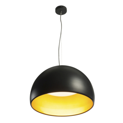 BELA 60 LED Pendelleuchte, schwarz/gold, 3000K, 1850lm