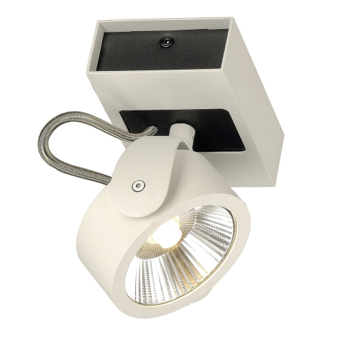 SLV KALU LED 1 Wand- und Deckenleuchte, weiss/schwarz, 3000K, 60°