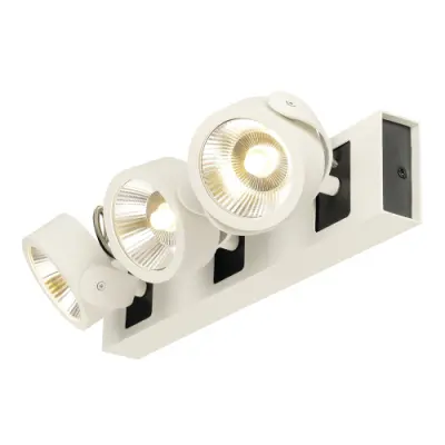 SLV KALU LED 3 Wand- und Deckenleuchte, weiss/schwarz, 3000K, 60°