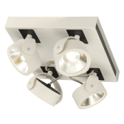KALU LED 4 Wand- und Deckenleuchte, square, weiss/schwarz, 3000K, 60°