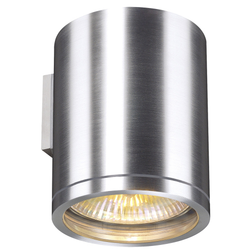 SLV ROX WALL OUT, QPAR11, Outdoor Wandleuchte, alu gebürstet, max. 50W, IP44