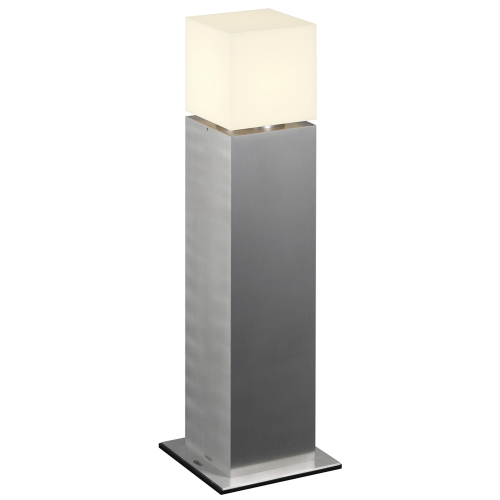 SLV SQUARE POLE 60, E27, Outdoor Stehleuchte, alu gebürstet, max. 20W, IP44