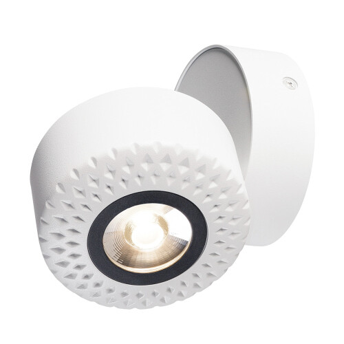 SLV TOTHEE LED Wand- und Deckenleuchte, weiss/schwarz, 3000K, 50°