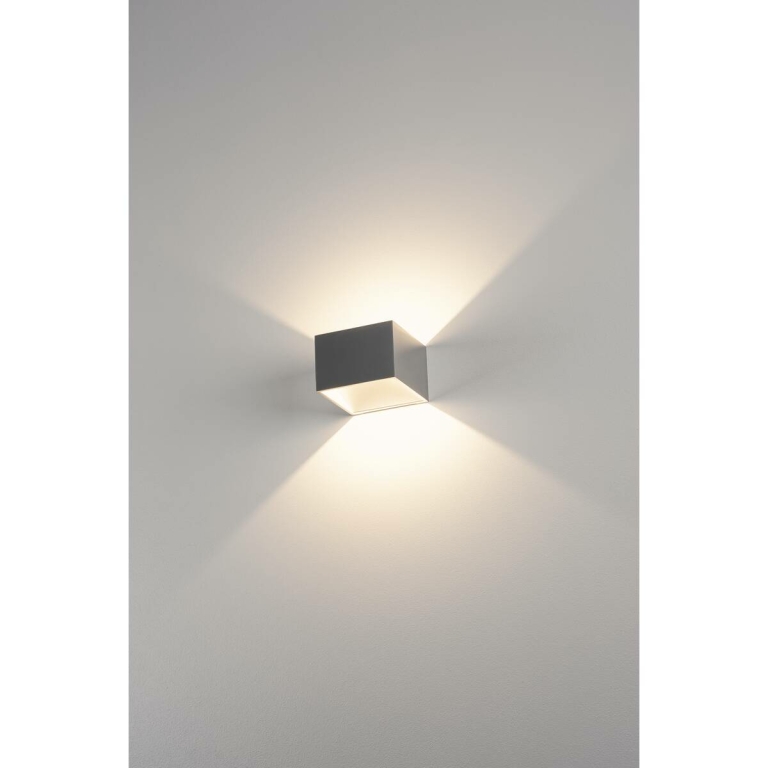 SLV LED Wandleuchte LOGS IN Phase aluminium/weiß mit Dim-To-Warm 2000-3000K 11W CRI 90 690lm