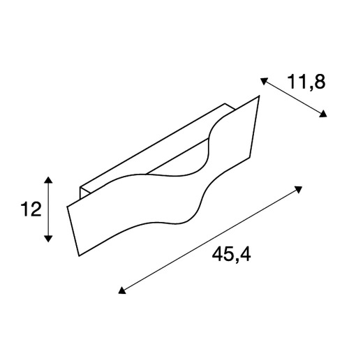 SLV WAVE 40 LED Wandleuchte, messing, 2000K-3000K Dim to Warm