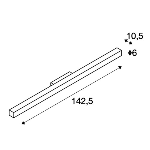 SLV Q-LINE LED Wandleuchte, schwarz, 3000K