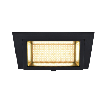 ALAMEA LED Deckeneinbauleuchte, schwarz, 3000K, 45W