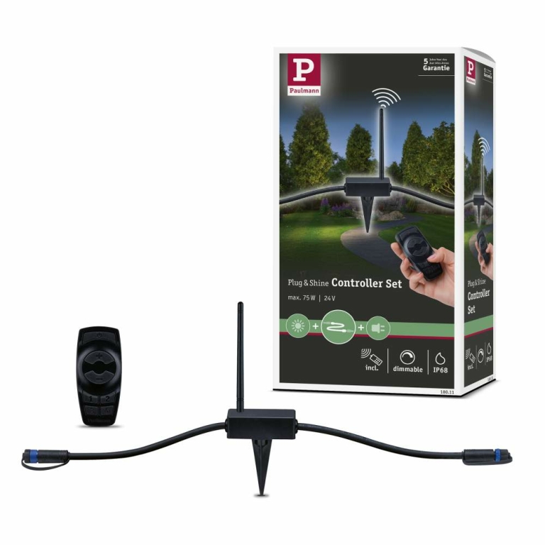 Paulmann Plug & Shine Controller Wireless mit Fernbedienung IP68 Schwarz