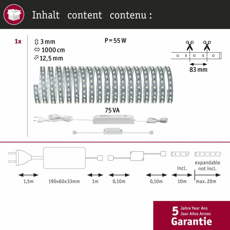 SmartHome MaxLED 500 Basisset 10m