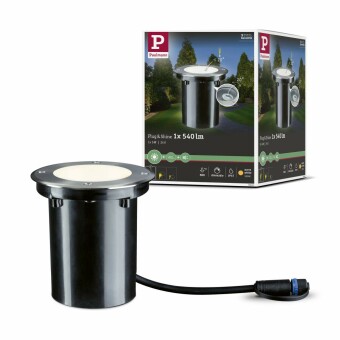 Paulmann Plug & Shine LED Bodeneinbauleuchte rund IP67 3000K 6W schwenkbar Einzelspot