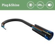 Plug & Shine LED Bodenaufbauleuchte IP67 befahrbar 2x3,3W 3000K zweifacher Lichtaustritt Anthrazit