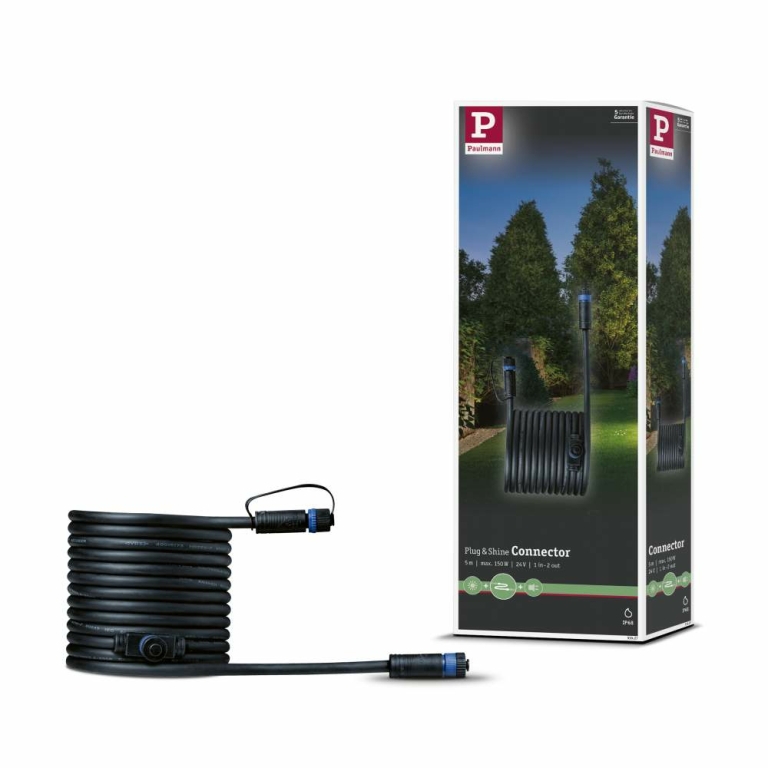 & Plug Lampen1a Shine 93927 IP68 5m Paulmann Kabel | Schwarz