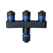 Plug & Shine Verteiler 3 Ausgänge IP68 Schwarz