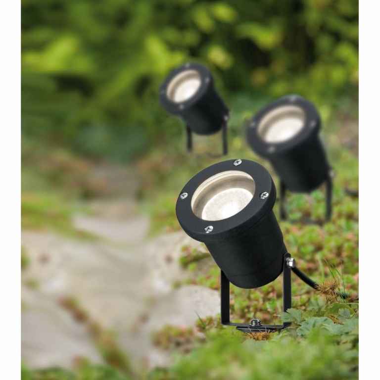 Paulmann Outdoor LED Gartenstrahler mit Erdspieß IP65 3er-Set Schwarz Aluminium inkl. Leuchtmittel
