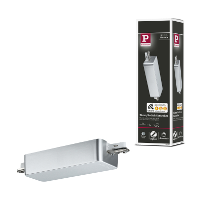 Paulmann URail ZigBee 3.0 Dimm/Switch Adapter Chrom matt Smart Home Schienenverbinder An/Aus/Dimmen max. 400W
