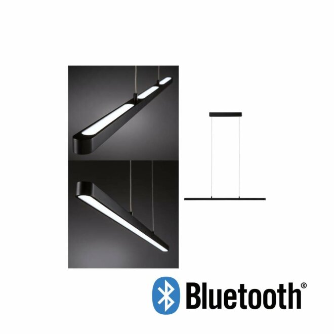 Paulmann LED Pendelleuchte Smart Home Bluetooth Lento schwarz Tunable White 1800lm 43W dimmbar