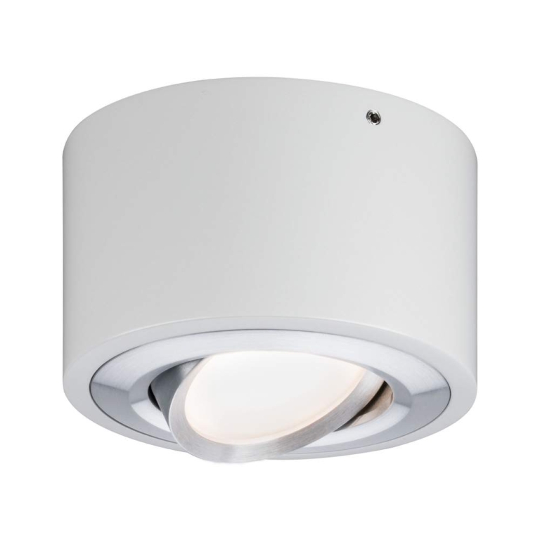 Paulmann LED Deckenleuchte Argun 1-flammig 3-Step-Dim 3000K 280lm 230V 4,8W dimmbar Weiß/Alu gebürstet