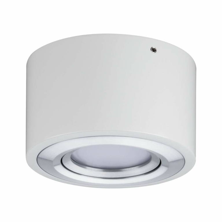 Paulmann LED Deckenleuchte Argun 1-flammig 3-Step-Dim 3000K 280lm 230V 4,8W dimmbar Weiß/Alu gebürstet