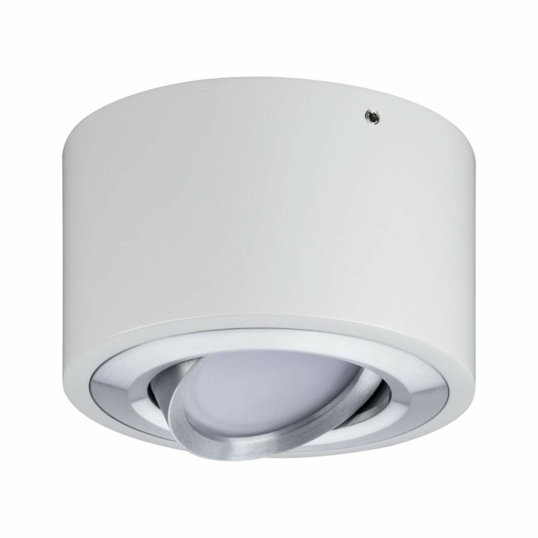Paulmann LED Deckenleuchte Argun 1-flammig 3-Step-Dim 3000K 280lm 230V 4,8W dimmbar Weiß/Alu gebürstet