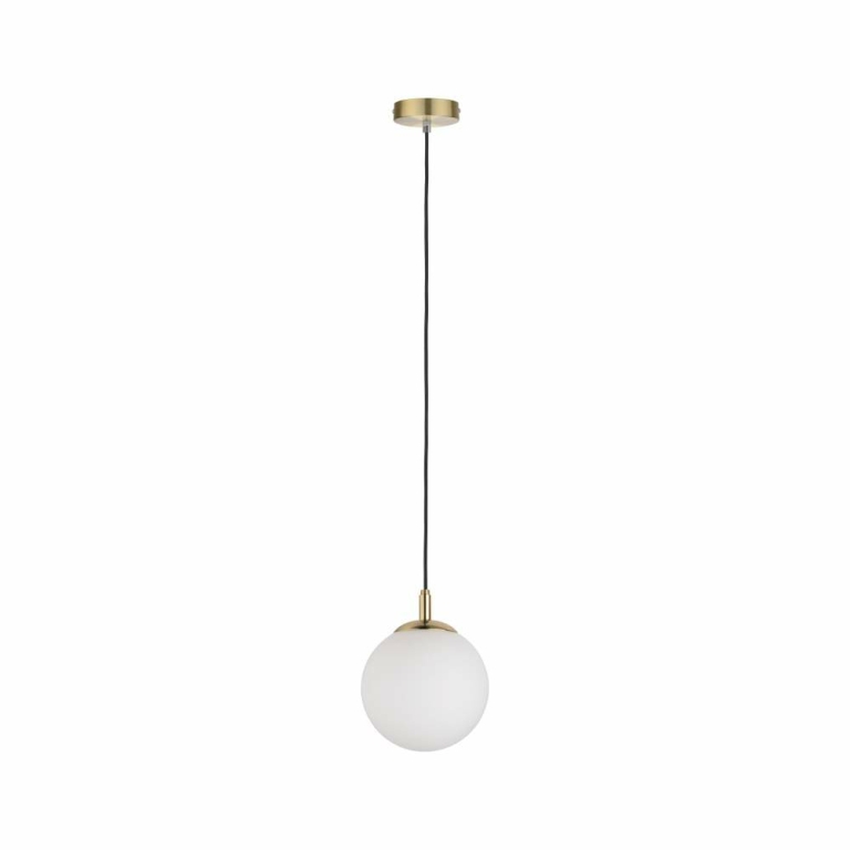 Paulmann Neordic Pendelleuchte Menja E27 max. 20W Weiß/Messing gebürstet dimmbar Glas/Metall 1-flammig