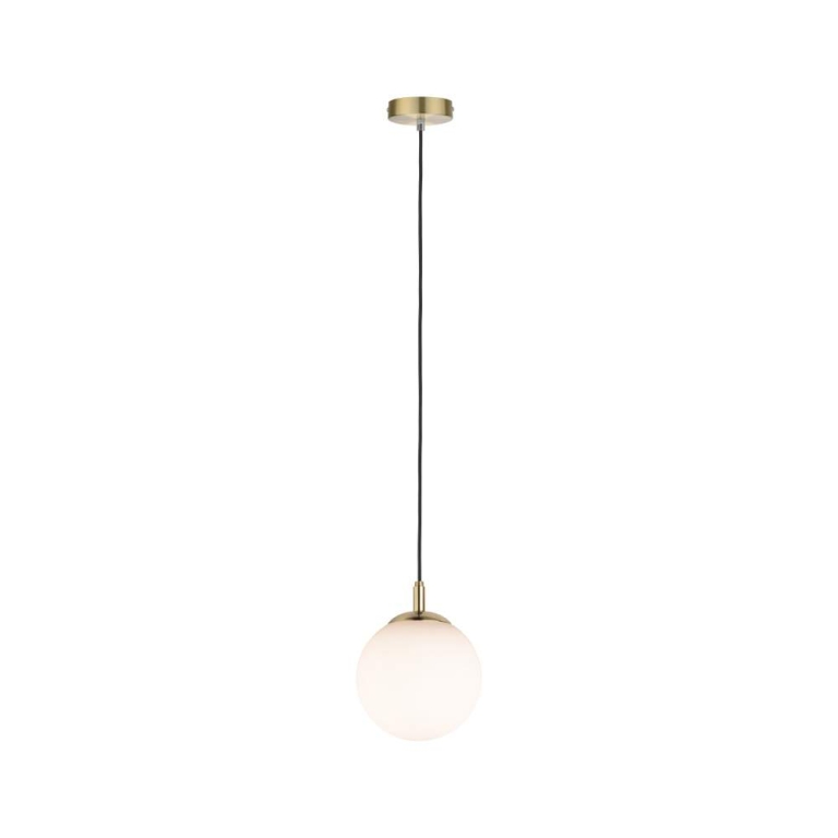 Paulmann Neordic Pendelleuchte Menja E27 max. 20W Weiß/Messing gebürstet dimmbar Glas/Metall 1-flammig