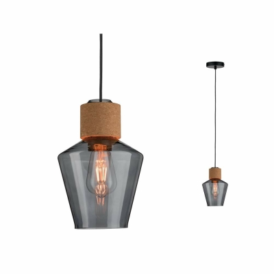 1-flammig dimmbar IP44 Cameo Lampen1a Pendelleuchte 70891 E27 20W Paulmann Schwarz/Holz | max.