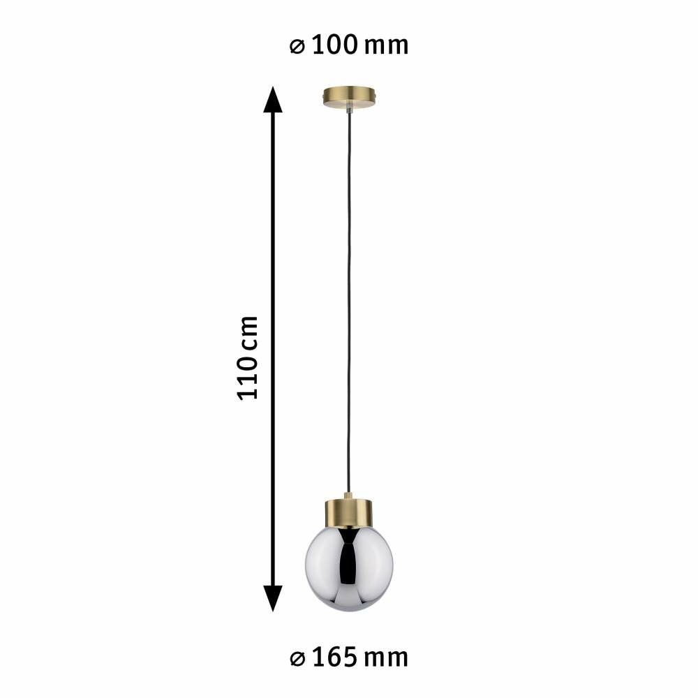 Paulmann 79743 Neordic Pendelleuchte Linja E27 max. 20W Rauchglas/Messing |  Lampen1a