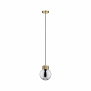 Neordic Pendelleuchte Linja E27 max. 20W Rauchglas/Messing gebürstet dimmbar Spiegel/Glas/Metall 1-flammig