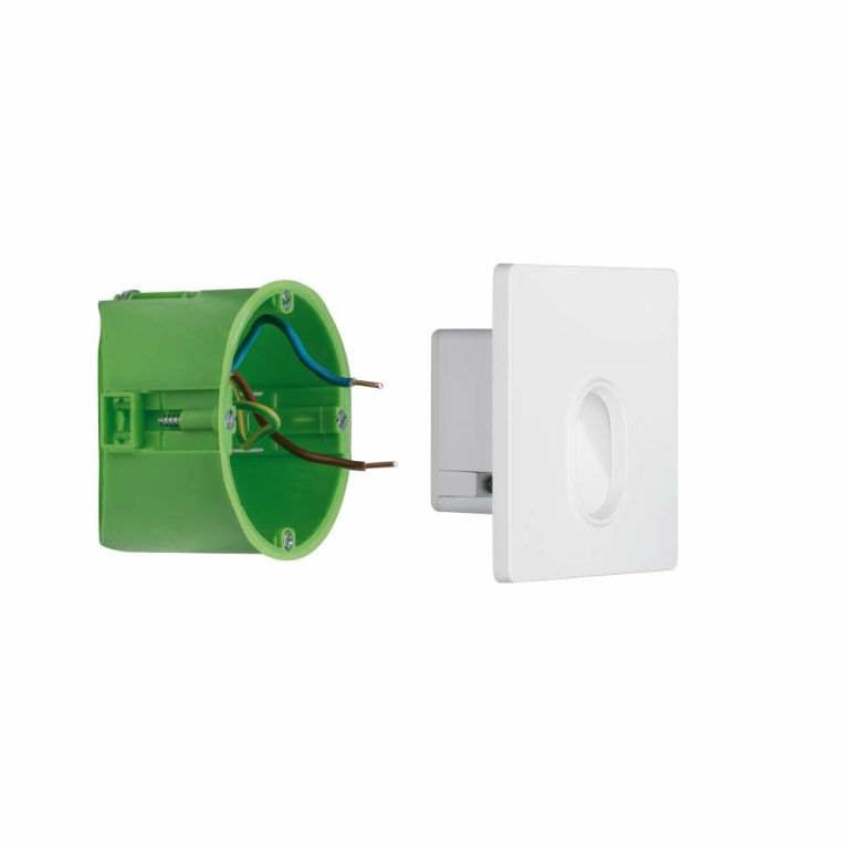 Paulmann LED Wandeinbauleuchte Wall eckig Weiß 1,7W 2700K für Hohlwanddose