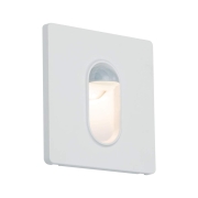 LED Wandeinbauleuchte Wall eckig Weiß mit Bewegungsmelder 1,1W 2700K