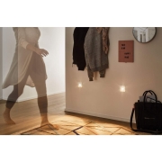 LED Wandeinbauleuchte Wall eckig Weiß mit Bewegungsmelder 1,1W 2700K