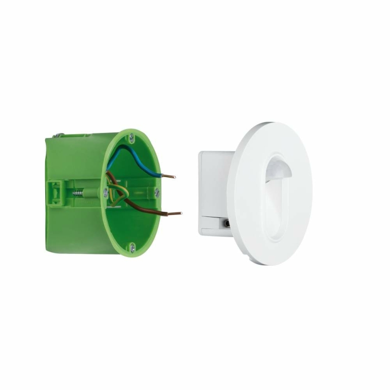 Paulmann LED Wandeinbauleuchte Wall rund Weiß mit Bewegungsmelder 2,7W 2700K
