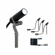 Plug & Shine LED Gartenstrahler Plantini Erweiterungsset IP65 3000K 3x 2W Anthrazit