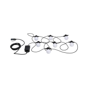 Plug & Shine 7er Party LED Lichterkette 6,8m IP44 Warmweiß 3000K 7x 0,2W